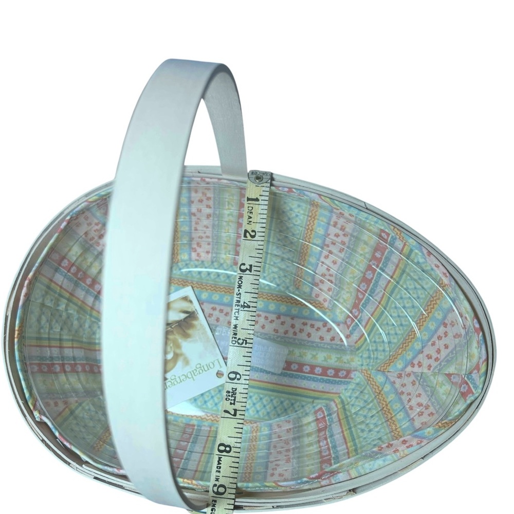 Longaberger 2009 Egg Shaped Easter Basket Combo w/Lid, Liner, Protector & Tie-on - Picture 6 of 16